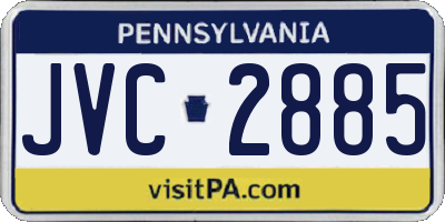 PA license plate JVC2885
