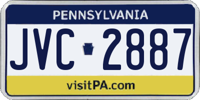 PA license plate JVC2887