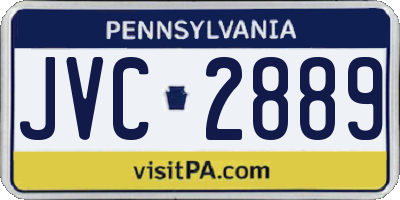 PA license plate JVC2889