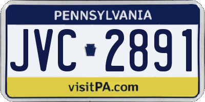 PA license plate JVC2891