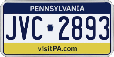 PA license plate JVC2893