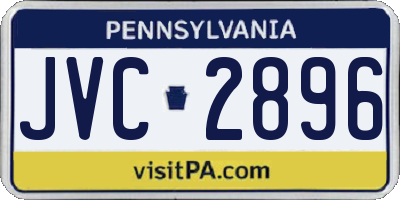 PA license plate JVC2896