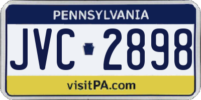 PA license plate JVC2898