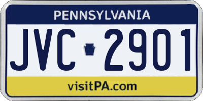 PA license plate JVC2901