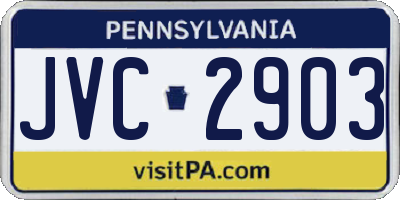PA license plate JVC2903