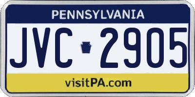 PA license plate JVC2905