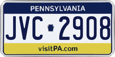 PA license plate JVC2908