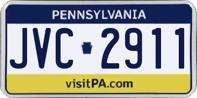 PA license plate JVC2911