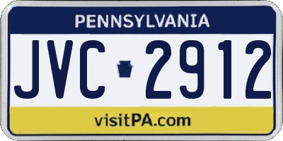 PA license plate JVC2912