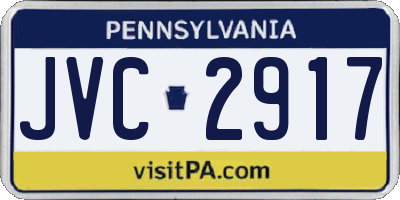 PA license plate JVC2917