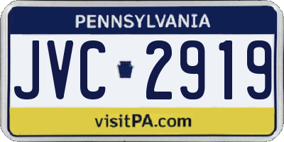 PA license plate JVC2919