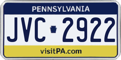 PA license plate JVC2922