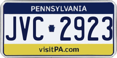 PA license plate JVC2923