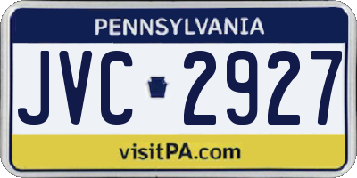 PA license plate JVC2927