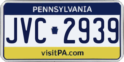 PA license plate JVC2939