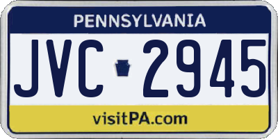 PA license plate JVC2945