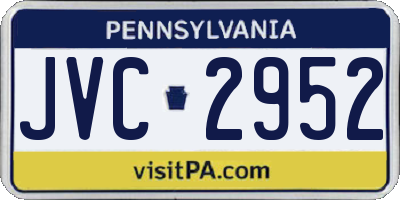 PA license plate JVC2952