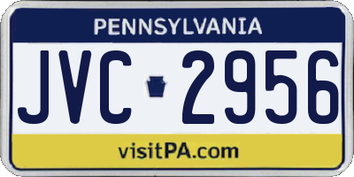 PA license plate JVC2956