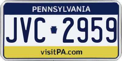 PA license plate JVC2959
