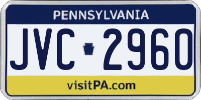 PA license plate JVC2960