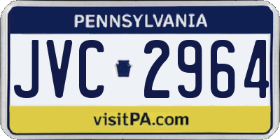 PA license plate JVC2964