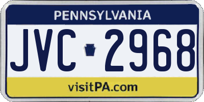PA license plate JVC2968