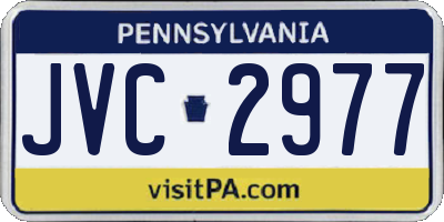 PA license plate JVC2977