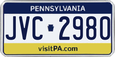 PA license plate JVC2980