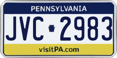 PA license plate JVC2983