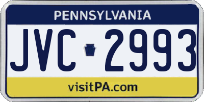 PA license plate JVC2993