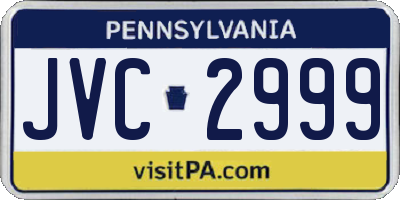 PA license plate JVC2999