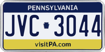 PA license plate JVC3044