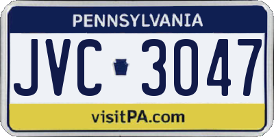 PA license plate JVC3047