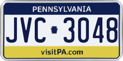 PA license plate JVC3048