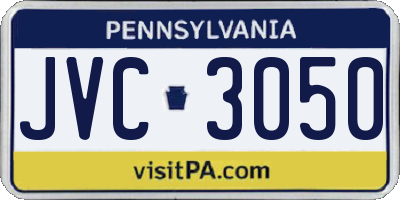 PA license plate JVC3050