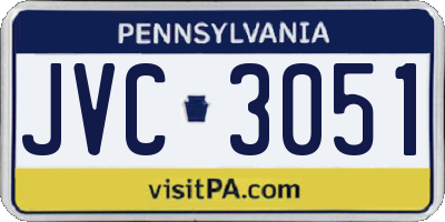 PA license plate JVC3051