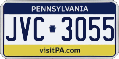 PA license plate JVC3055