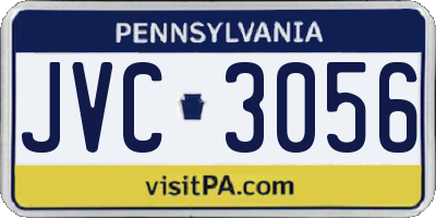 PA license plate JVC3056