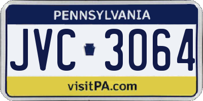 PA license plate JVC3064