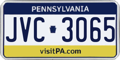 PA license plate JVC3065