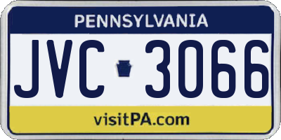 PA license plate JVC3066