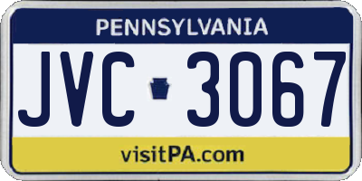 PA license plate JVC3067