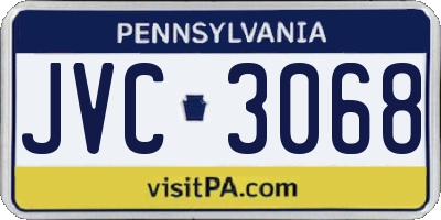 PA license plate JVC3068