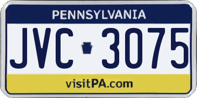 PA license plate JVC3075
