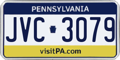 PA license plate JVC3079