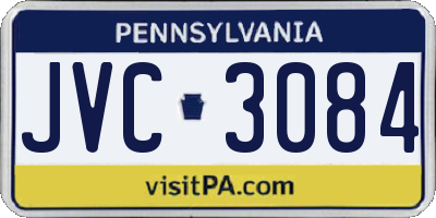 PA license plate JVC3084
