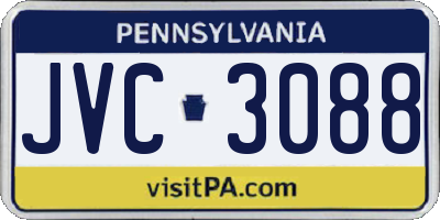 PA license plate JVC3088
