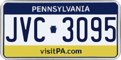 PA license plate JVC3095