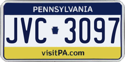 PA license plate JVC3097