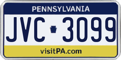 PA license plate JVC3099